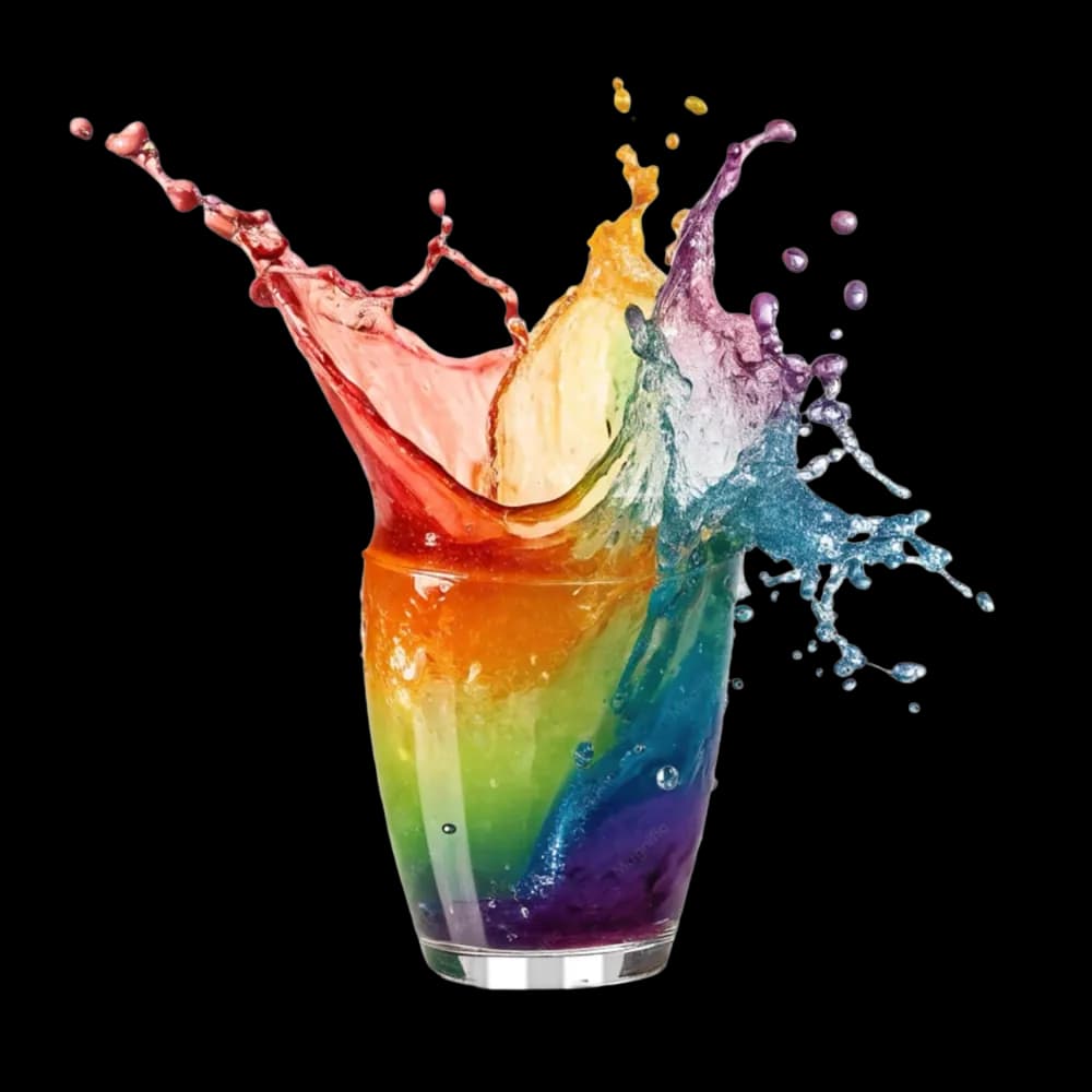 Ilustrasi cipratan minuman segar