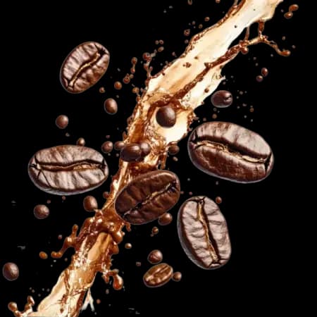 Ilustrasi biji kopi sangrai